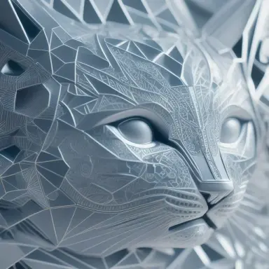 cute toy puma, geometric accurate, relief on skin, plastic relief surface of body, intricate details, cinematic,
