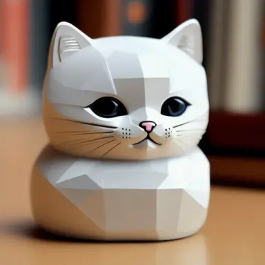 cute toy cat, geometric accurate, relief on skin, plastic relief surface of body, intricate details, cinematic,
