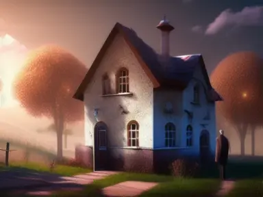 a doctor standing in front of tiny hospital in rural area, hd 3d pixar, Igor Zenin