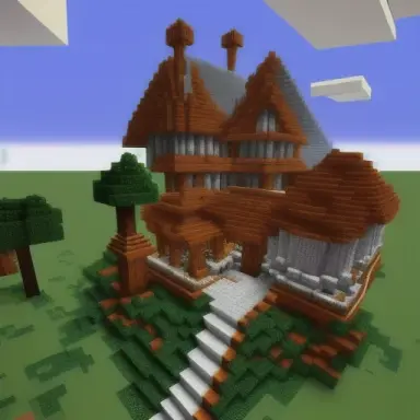 big very epic and beutyfull house in minecraft from quartz