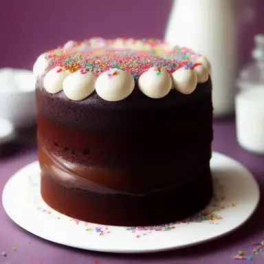 Chocolate cake with sprinkles