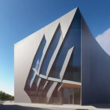 A modern office builing that can resit the sun while keeping everything inside cool in 3D