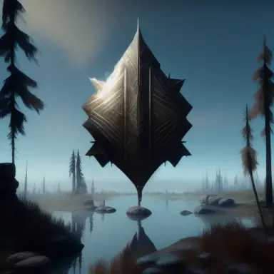 Bow digital painting, fantasy epic, in the style of Skyrim, air, wind, bow, arrow, cinematic reflections 4k fine details Octane