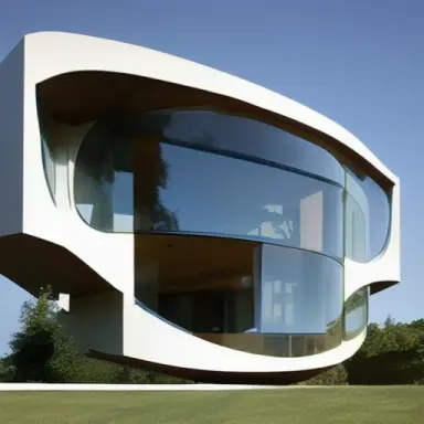 house with convex windows, architecture, modern art now