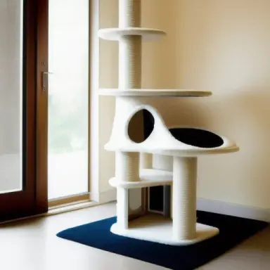 Indoor design architectural cat tree, Santiago Calatrava