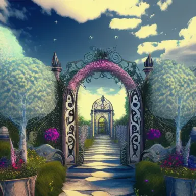 magic garden, sky, dark