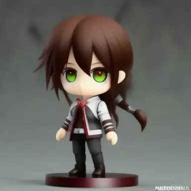 nendroid shinnei nouzen, a cute boy with brown hair and red eyes from the anime of eighty six