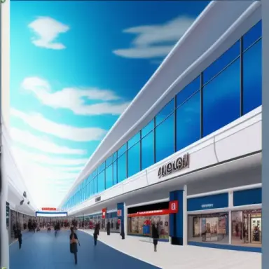 shopping mall, reality, sky, building panorama