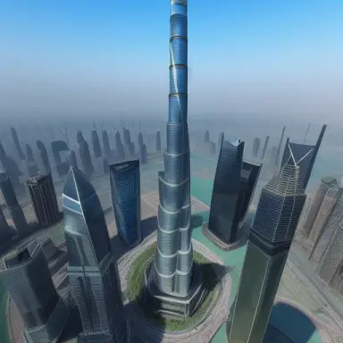Shanghai Tower, Burj Khalifa, 3D