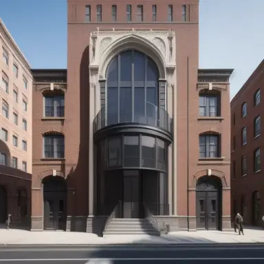 building,8k, master piece, four floors, best quality, architectural photography, photo realistic, super detailed, street, buildi