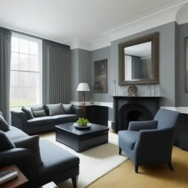 london luxurious interior living room, light walls
