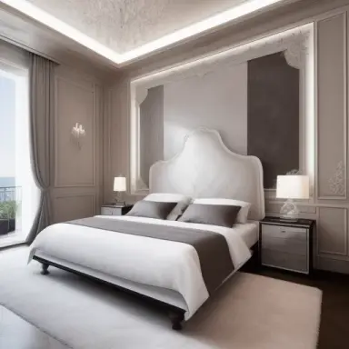luxurious high paris contemporary bedroom interior