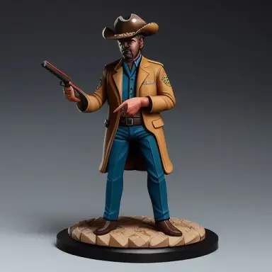 nine shotgun sheriff figurine