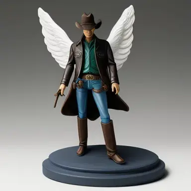 angel pact cowboy figurine