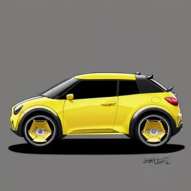 chibi style, 2d, ((side view of the car)), car sheet, loki concept designs, HQ, 4K, 8K, cute, funny, centered, detailed, disney,