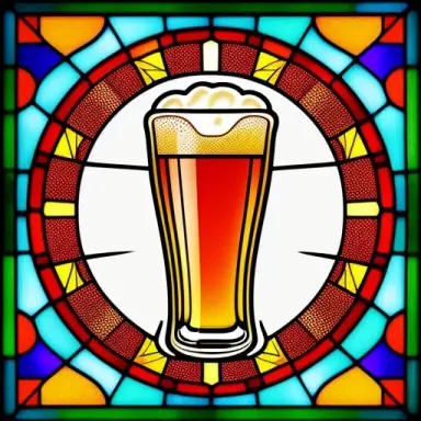 stained glass template of a beer, hd, high resolution, 8k,