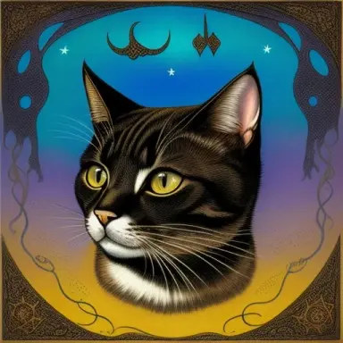 cat in the style of hp lovecraft,