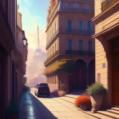 a church in the back of paris of 18th century, digital painting, pixiv, by ilya kuvshinov, katsuhiro otomo ghost in the shell, m