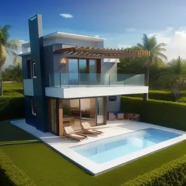modern villa, ,
