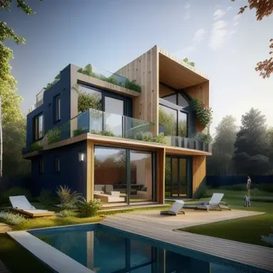 modern villa, ,