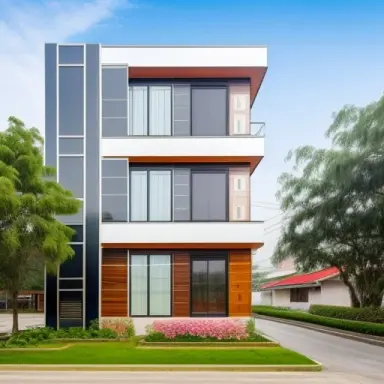 guangxi trandixingal two story building, glass, stainless steel, near freeway,