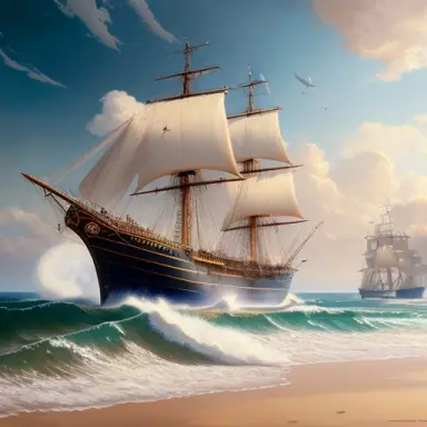 mediaval ship pirates at sea, modelshoot style, (extremely detailed cg unity 8k wallpaper), full shot body photo of the most bea