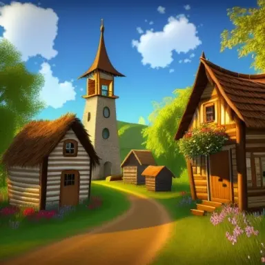 very scary village,