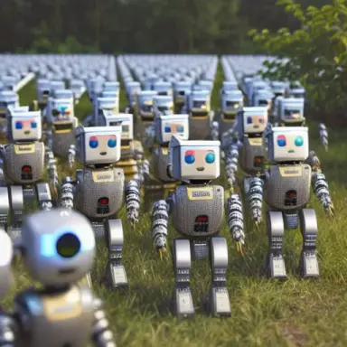 army of robots, white noise