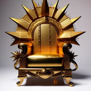 sculpture abnormal shape inspired by insects scorpions and spiders deterioration made from bronze and gold with pointy parts and