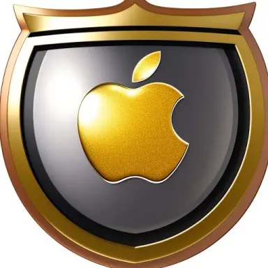apple shaped shield, metal borders,