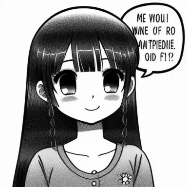 manga girl talking with her boyfriend, dialog bubbles black and white drawn style,