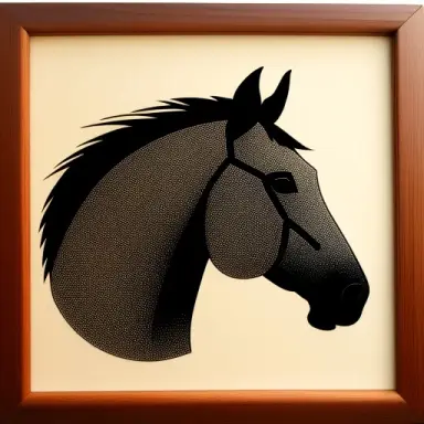 unite a horse’s neck to a human head in woodblock print