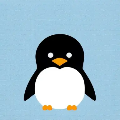 penguin in chibi style