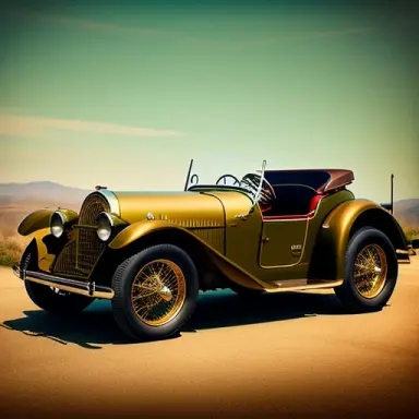 create an illustration of a vehicle that represents the theme of adventure and freedom. incorporate elements of classic and vint