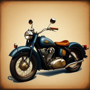 create an illustration of a vehicle that represents the theme of adventure and freedom. incorporate elements of classic and vint