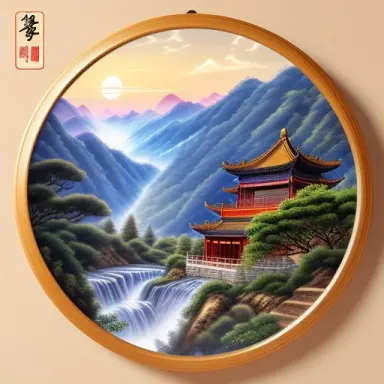 chinese custume tv series drama scene，with some strange animals have lessons on a mountain valley with chinese lookup deck halfw
