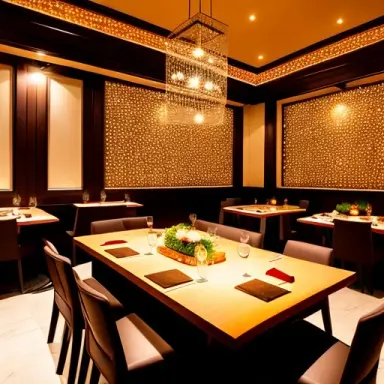 smooth meat table restaurant paris elegant lights