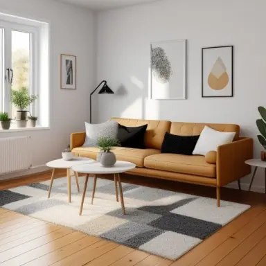 a living roomscandinavian interior style