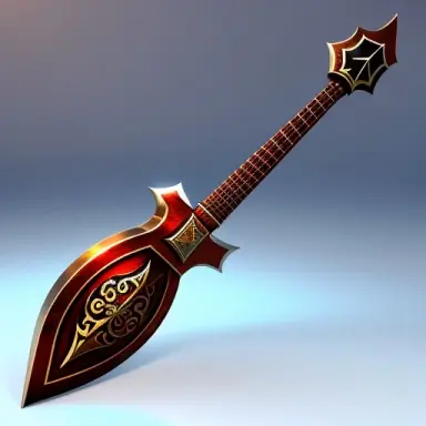 stylized fantasy battle axe 3d model concept art right orthographic solid background detailed