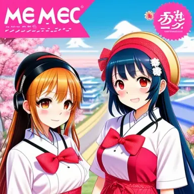 cover for moe music japanese style anime girls