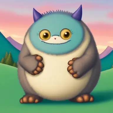 create an illustration of a friendly monster inspired by the works of maurice sendak. use soft colors and playful shapes to mak