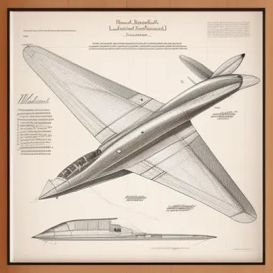 simplified technical drawing leonardo da vinci mechanical rafale fighter jet minimalistic annotations hand drawn illustratio