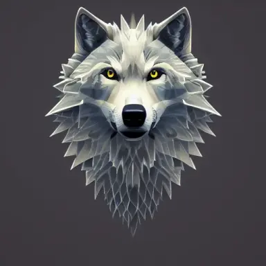 wolf,isometric,8k,artstation,sephirothart