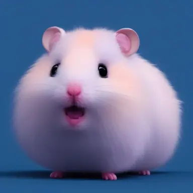 high quality 3 d render hyperrealist very cute multipastel dotted fluffy! hamster with detailed fluffy wings!!, vray smooth, in