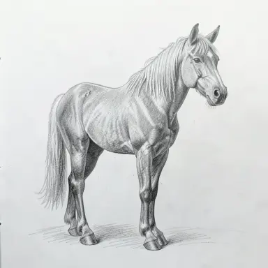 pencil drawing of a horse