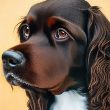art portrait, cocker spaniel, 8k, detail