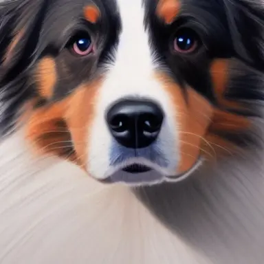art portrait, australian shepherd, 8k, detail