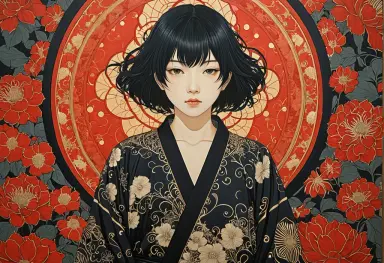 anime style a mural painter in the style of takato yamamoto