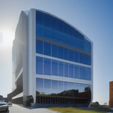 A modern office builing that can resit the sun while keeping everything inside cool