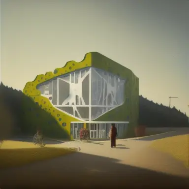 contemporary new Third places, grocery stores, medical centers making countryside attractive, Andrey Remnev, Antonio Mor, Bjark